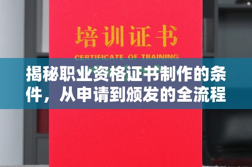 米林揭秘职业资格证书制作的条件，从申请到颁发的全流程解析