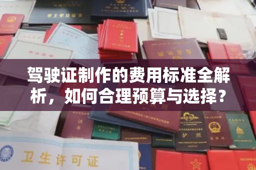 米林驾驶证制作的费用标准全解析，如何合理预算与选择？