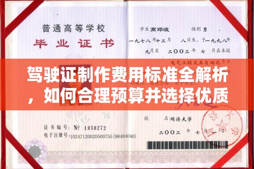 米林驾驶证制作费用标准全解析，如何合理预算并选择优质服务？